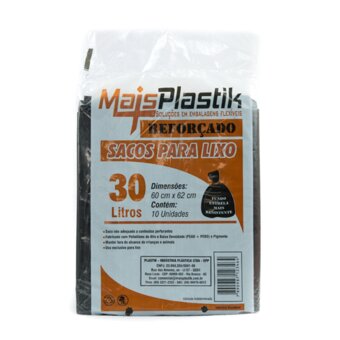 Saco De Lixo Maisplastik 30L 10 Unidades
