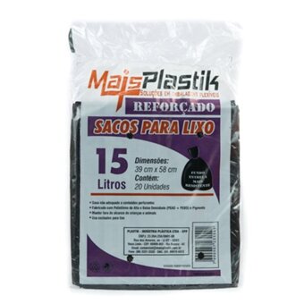 Saco De Lixo Maisplastik 15L 20 Unidade