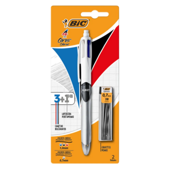 CANETA BIC 4CORES+LAPISEIRA 0.7MM