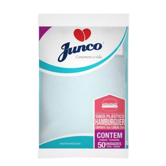 SACO PLAST P/HAMBÚRGUER JUNCO 50UN