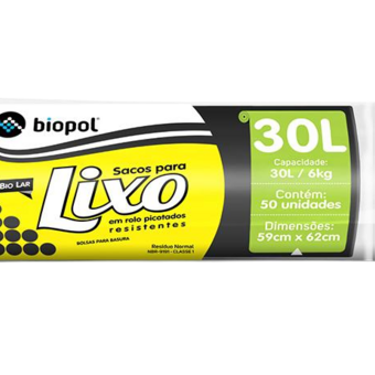 SACO LIXO BIOPOL ROL 15L 20UN ECO PTO