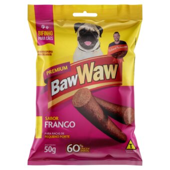 Bifinho Para Cães Baw Waw Frango Pequeno Porte Embalagem 50G