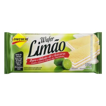 Biscoito Wafer Lowçucar Sem Lactose Limão 115G