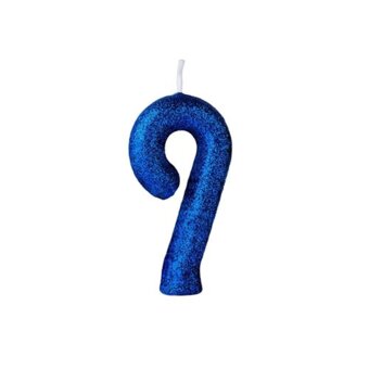 Vela De Aniversário Regina Cintilante Azul N9 1Un