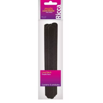 Kit Lixa Black Ricca 6 Unidades