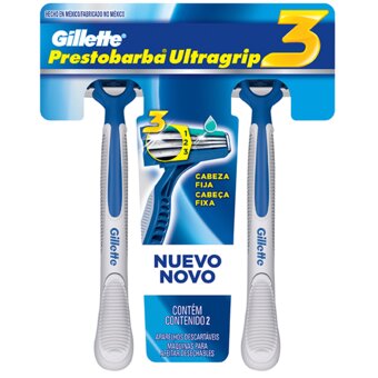 Aparelho Prestobarba-3 Ultragrip Mov 2 Unidades