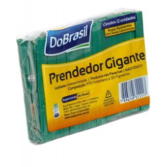 Prendedor De Roupa Dobrasil Gigante Embalagem 12 Un