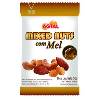 Mixed Nuts Agtal Com Mel Embalagem 50G