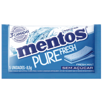 Goma De Mascar Mentos Pure Fresh Mint 8,5G