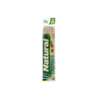 Espeto Churrasco Natural 30Cm Bambu Embalagem 50 Un