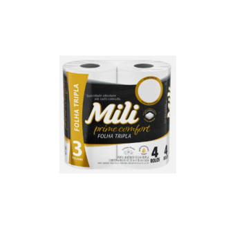 Papel Higiênico Mili Prime Neutro Tripla 20 Metros 4Un