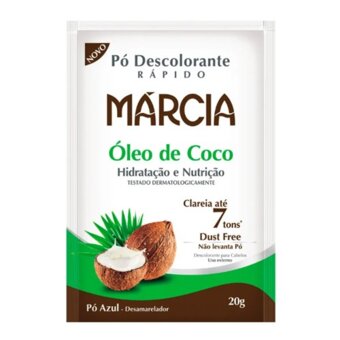 Pó Descolorante Marcia Com Óleo De Coco Embalagem 20G
