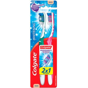 Escova Dental Colgate Whitening Macia Leve 2 Pague 1Und.