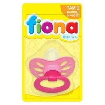 Chupeta Fiona Tamanho 2 Silicone Baby Rosa Extra Air Embalagem 1 Un