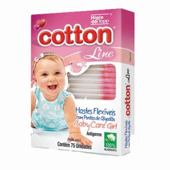 Hastes Flexíveis Cotton Line Care Girl Embalagem 75 Un