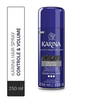 Fixador Karina Controle & Volume Fixação Extra Forte 250Ml
