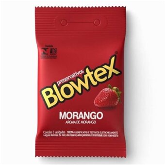 Preservativo Blowtex Morango Embalagem 3 Un
