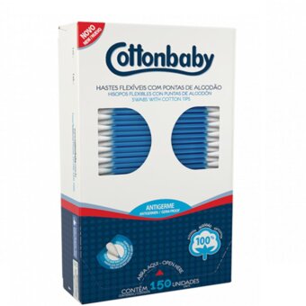Hastes Flexíveis Cottonbaby Embalagem 150 Un