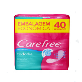Protetor Diário Carefree Todo Dia Sem Perfume 40Und.
