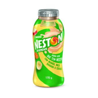 Iogurte Neston Maçã Com Banana E Mamão Bebida Láctea 180G