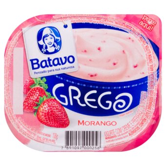 Iogurte Batavo Grego Morango Embalagem 100G