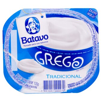 Iogurte Grego Batavo Tradicional Pote 100G