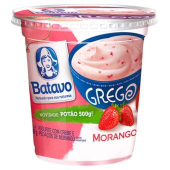 Iogurte Grego Batavo Morango 500G