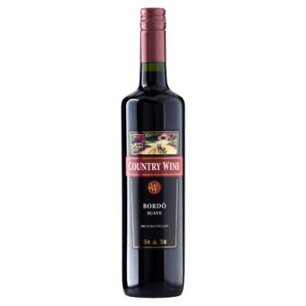 Vinho Tinto Country Wine Bordô Suave Garrafa 750Ml