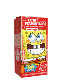 Leite Fermentado Batavito Mega Morango Batavo Caixa 160G