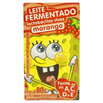 Leite Fermentado De Morango Elegê Bob Esponja 80G