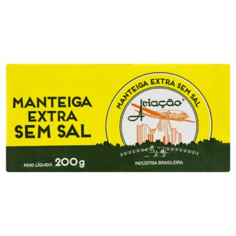 Manteiga Aviação Sem Sal Tablete 200G