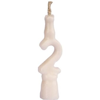 Vela Regina Aniversário N2 Branca Embalagem 1 Un