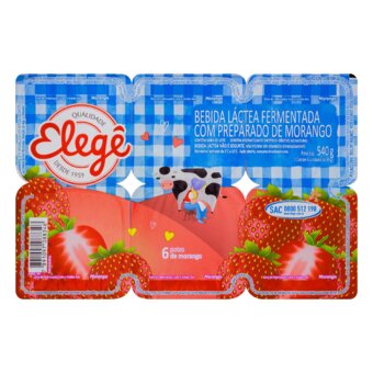 Bebida Láctea Elege Morango 540G