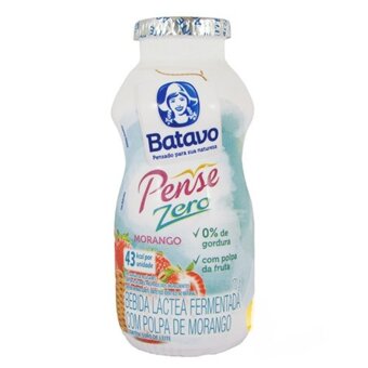 Bebida Láctea Batavo Pense Zero Morango 170G