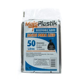 Saco De Lixo Maisplastik 50L 10 Unidade