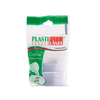 Colher Para Refeição Plastilânia Embalagem 50 Unidades