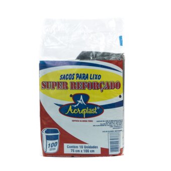 Saco Lixo Acreplast Super Reforçado 100L