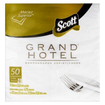 Guardanapo Scott Grand Hotel 33X33Cm Pacote 50 Un