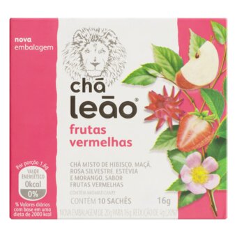 Chá Leão Frutas Vermelhas Sachê 10Un