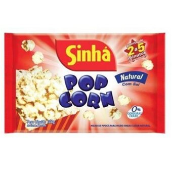 Pipoca Para Micro-Ondas Sinhá Popcorn Sabor Natural 100G