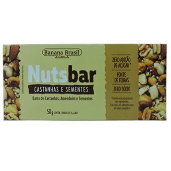Barra De Cereal Nuts-Bar Zero 50G Castanhas E Sementes