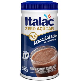 Achocolatado Em Pó Italac Zero Açúcar Pote 210G