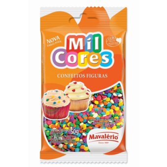 Confeito Figura Mil Cores Confete 50G