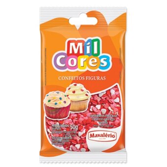 Confeito Malaverio Coração Embalagem 50G