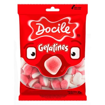 Bala Docile Gelatines Beijo 70G