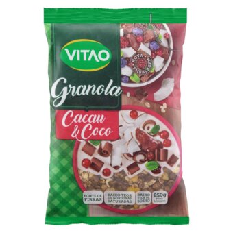 Granola Tradicinal Cacau E Coco Vitao Pacote 250G
