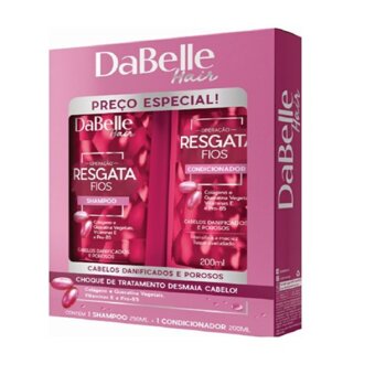 Kit Shampoo + Condicionador Dabelle Resgata Fios 450Ml
