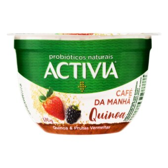 Iogurte Probióticos Activia Café Da Manhã Quinoa E Frutas Vermelhas  170G