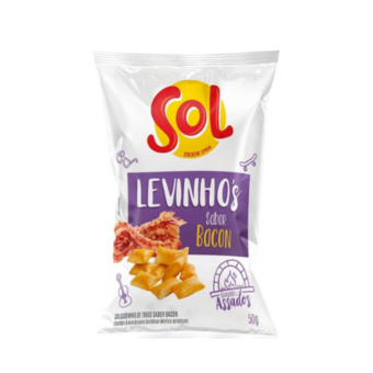 Salgadinho De Trigo Levinhos Sabor Bacon Embalagem 50G