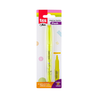 Marcador Fluorescente Tris Flash Amarelo